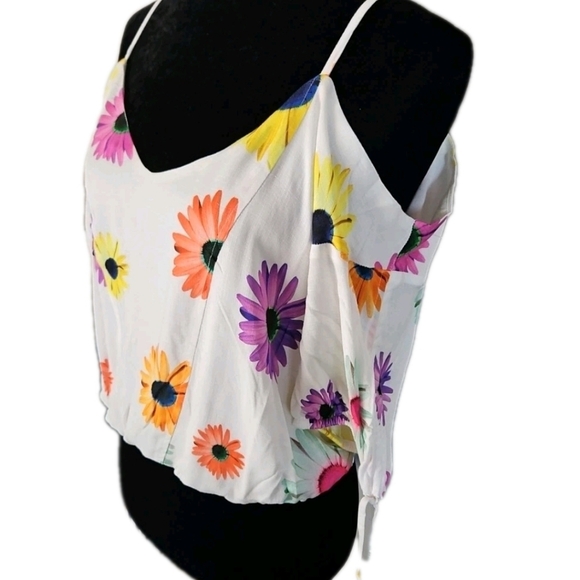 Desigual Womens Short Gathered Floral Blouse M - Picture 6 of 16